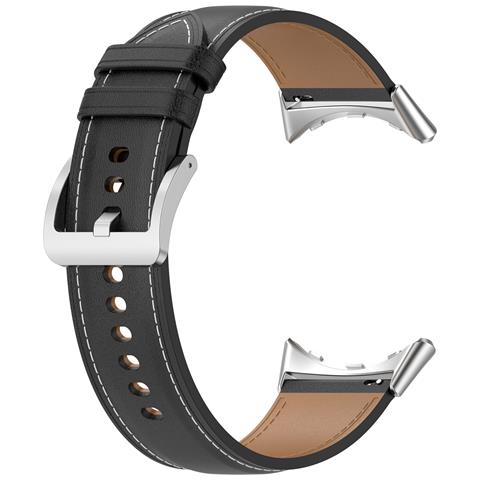 Cinturino Per Orologio In Vera Pelle Da 20 Mm Compatibile Con Google Pixel Watch 1/2 Black - Foto 7