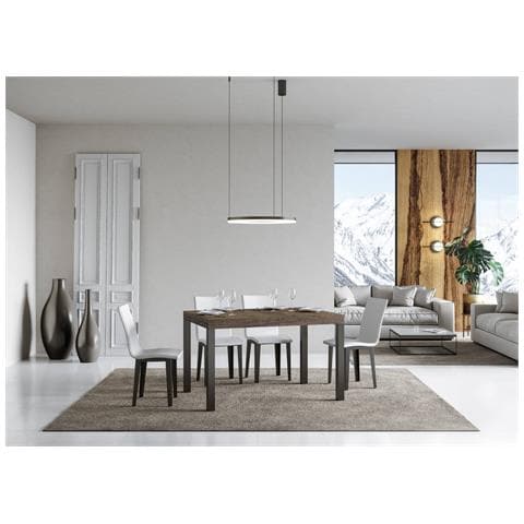 Tavolo Allungabile 90x120/224 Cm Everyday Premium Noce Telaio Antracite - Foto 4