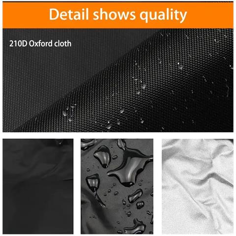 Coprisedia Pieghevole Con Borsa Portaoggetti - Nero - Tessuto Oxford 210d - Foto 2