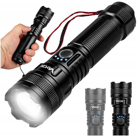 Torcia Tattica Ricaricabile 600lm 10w Led Powerbank Va0179 Vayox - Foto 1