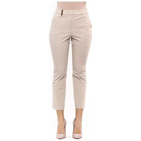 Jeans E Pantaloni In Cotone Beige - W42 - Foto 1