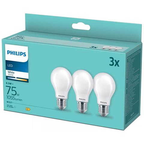 Lampadina smerigliata a filamento 75 W A60 E27 x3 - Foto 2