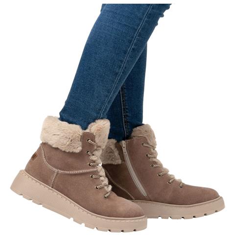 Brown Casual Closed Ladies Mid Height Boots Stivaletti Pelle Scamosciata /nabuk Scarpe Donna Marrone Eu 37, 70402-24 - Foto 2