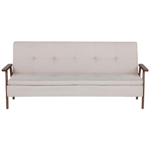 Divano Letto 3 Posti Tjorn Tessuto Beige - Foto 2