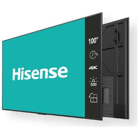 Hisense 100bm66d Visualizzatore Di Messaggi 2,54 M [100] Led Wi-fi 500 Cd/mâ² 4k Ultra Hd Nero 24/7 (hisense 100bm66d 100' Digital Signage Display 4k Uhd 500 Nits 24/7 Operation With Wifi And Android Os) - Foto 1