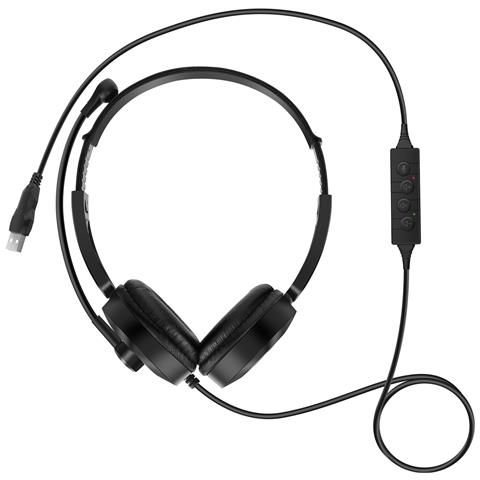 Cuffie Usb Con Microfono Per Computer, Nero - Foto 1