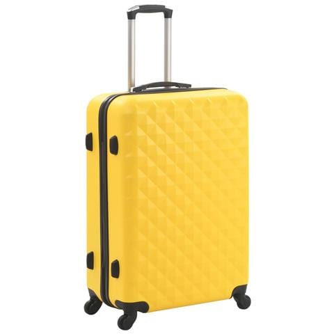 Set Trolley A Custodia Rigida 3 Pz Giallo In Abs - Foto 1