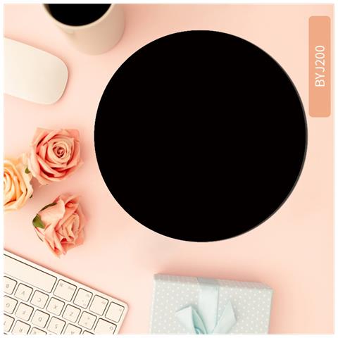Tappetino Per Mouse Rotondo Con Bordi Cuciti Black M - Foto 2