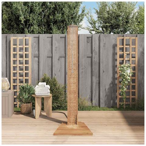 Doccia Da Giardino In Legno Massello Di Teak 70x75x204cm - Foto 2