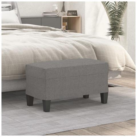 Panca Grigio Scuro 70x35x41 cm in Tessuto - Foto 2