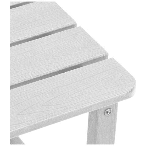 Set Lounge da Giardino 3 Pezzi Bianco HDPE , Sedia Adirondack Bianco 74x82x91 cm HDPE , Tavolino Laterale Adirondack Bianco 38x38x45 cm HDPE - Foto 9