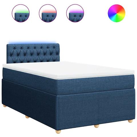 Giroletto a Molle con Materasso Blu 120x190 cm in Tessuto - Foto 1