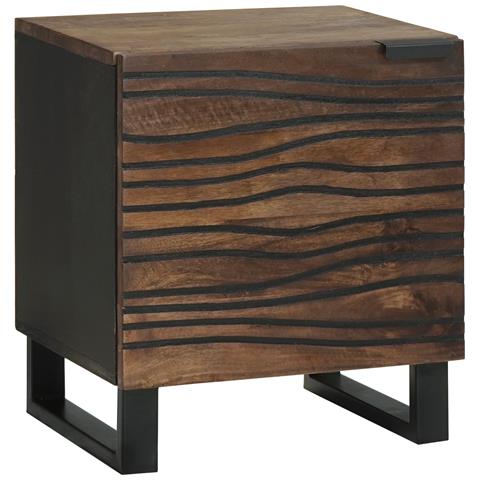 Armadi da comodino 2 pezzi 40x33,5x46 cm in legno massello di mango - Foto 2