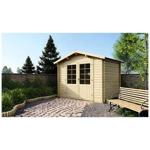 Casetta Da Giardino In Legno - 6m2 - 3x2m - 28mm - Colore: Naturale - Foto 1