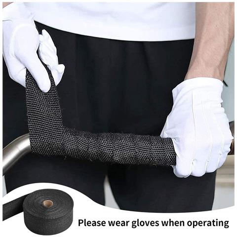 Nastro Termico Di Scarico Arancione 10 M Per Moto Auto Nero - Foto 2