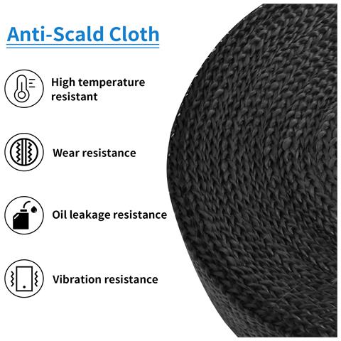 Nastro Termico Di Scarico Arancione 10 M Per Moto Auto Nero - Foto 5