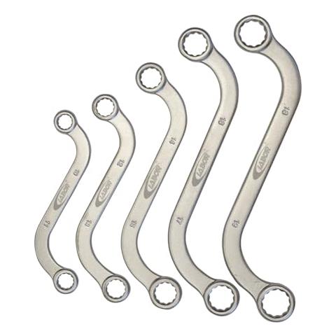 Labor Set 5 Chiavi Poligonali Curve – Acciaio Al Carbonio Con Finitura Satinata – Misure 10x11 A 18x19 Mm - Foto 1