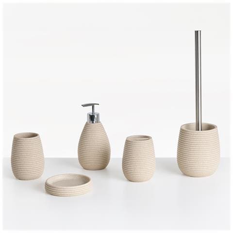 Set Da 5 Accessori Per Il Bagno Quila Beige Chiaro - Foto 2