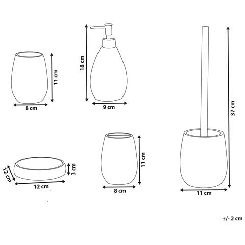 Set Da 5 Accessori Per Il Bagno Quila Beige Chiaro - Foto 6