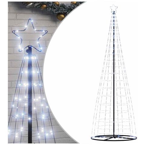 Albero di Natale a LED 550 LED Bianco Freddo 304 cm - Foto 1