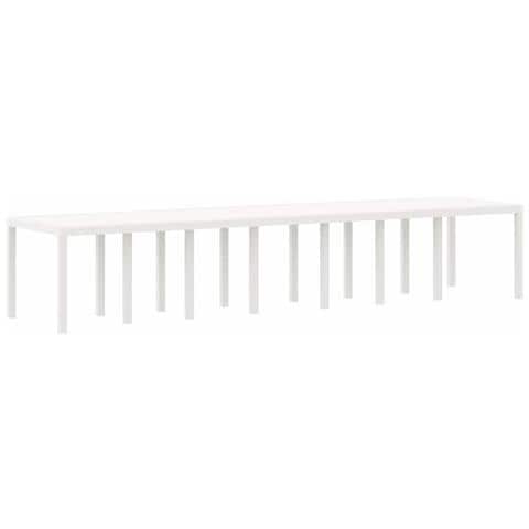 Tavolo da Giardino Bianco 400 x 100 x 73 cm polyrattan - Foto 1