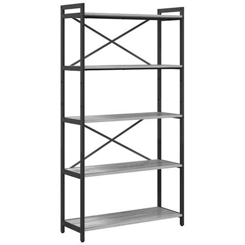 Libreria Grigio sonoma 80 x 30 x 153 cm Legno multistrato - Foto 1