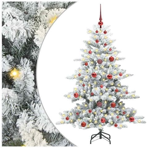 Albero di Natale Artificiale con Rami Pieghevoli Bianco 150 cm - Foto 1