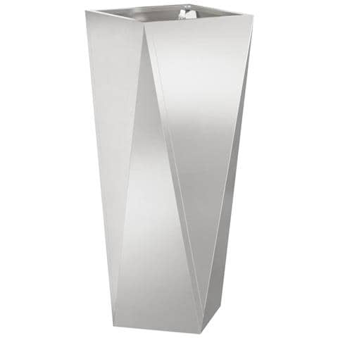 Fioriera Argento 30 x 30 x 75 cm Acciaio inossidabile - Foto 1