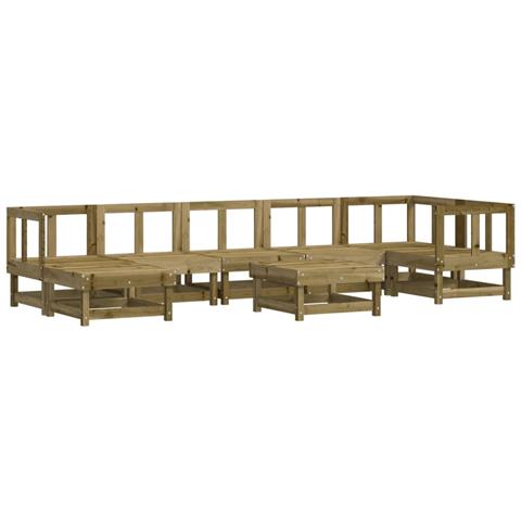 Set Salotto da Giardino 8 pz in Legno Impregnato di Pino - Foto 1