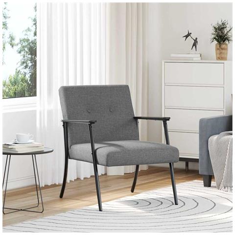 poltrona Grigio scuro 59 x 75 x 78 cm Tessuto - Foto 2