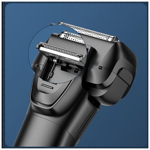 Rasoio Elettrico A 5 Lame Per Uomo - Wet & Dry, Display Led, Ricaricabile Senza Fili Black - Foto 2