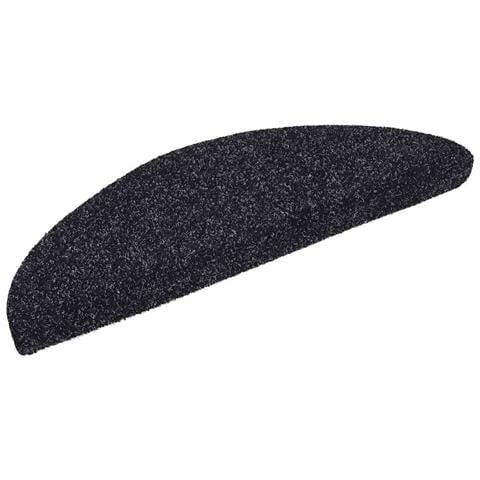 Tappetini per scale autoadesivi 20 pz 56x17x3 cm neri semicircolari - Foto 2