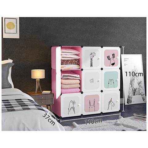 Armadio modulare Oskar, rosa - Foto 2