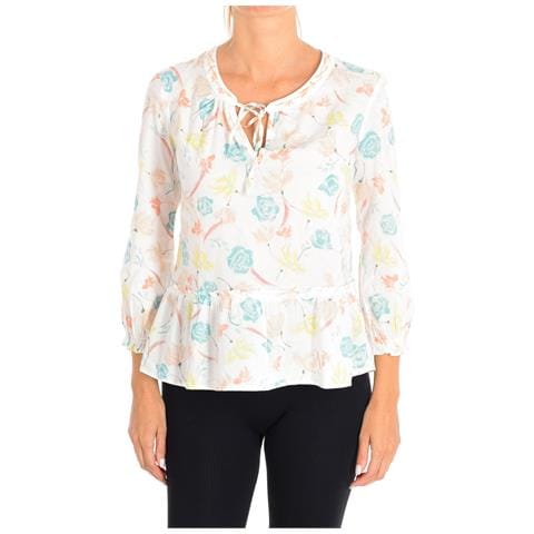 Camicia Manica Lunga Collo Aperto 5yr55q945 Donna - Foto 1