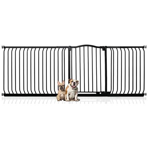 Bettacare Cancelletto Per Cani Con Parte Superiore Incurvata, 225cm - 234cm, Nero Opaco - Foto 1
