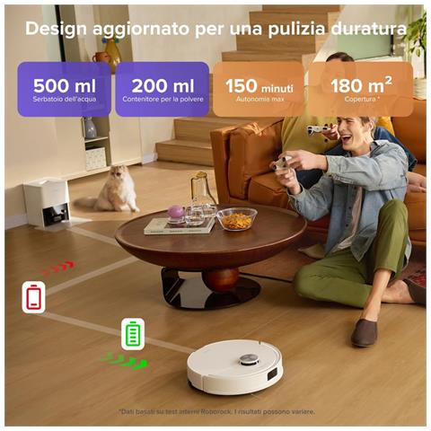Q10 S5+ Set Robot Aspirapolvere con Stazione, 10.000Pa, Panno Sollevabile, Pulizia VibraRise 2.0, Anti-groviglio, Evitamento degli Ostacoli, Strategie dei Tappeti, APP, Bianco - Foto 2