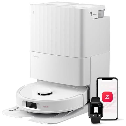QV 35S Robot Aspirapolvere, 10.000Pa, Antigroviglio, Panno Sollevabile, Autolavaggio, Asciugatura ad Aria, Stazione Tutto in Uno, Evitare Ostacoli, Strategie Pulizia dei Tappeti, Bianco - Foto 1