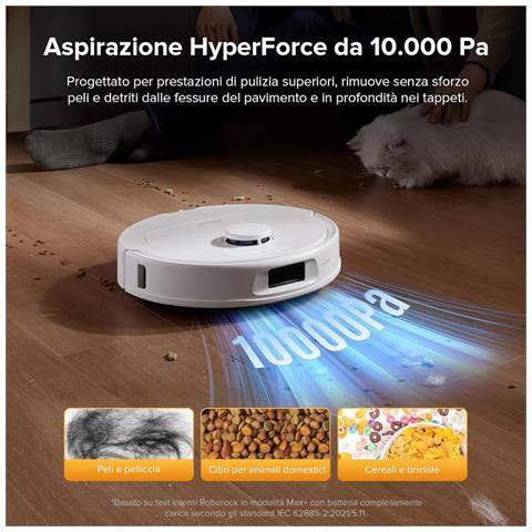 QV 35S Robot Aspirapolvere, 10.000Pa, Antigroviglio, Panno Sollevabile, Autolavaggio, Asciugatura ad Aria, Stazione Tutto in Uno, Evitare Ostacoli, Strategie Pulizia dei Tappeti, Bianco - Foto 8