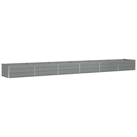 Fioriera Grigio chiaro 600 x 80 x 45 cm Acciaio - Foto 1