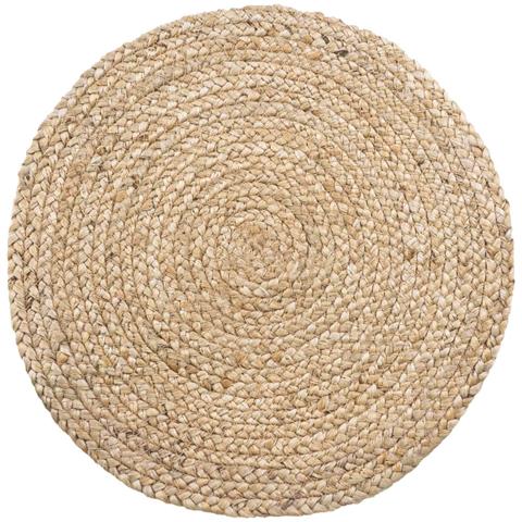 Set 4 Tovagliette Rotonde In Iuta Intrecciata Naturale Ø38 Cm - Foto 2