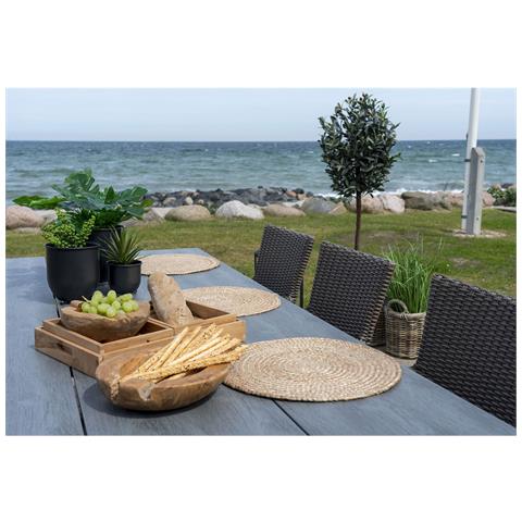 Set 4 Tovagliette Rotonde In Iuta Intrecciata Naturale Ø38 Cm - Foto 5