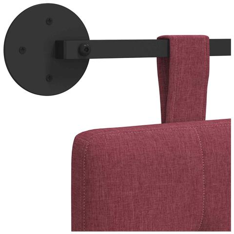 Testata appesa Rosso Vino 130 x 55 x 5 cm Tessuto - Foto 9