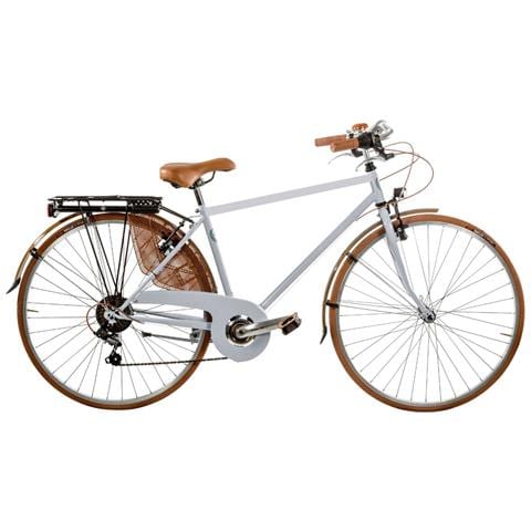 Bici Misura 28 City Bike Vintage Linea Sport Peugeot Bicicletta Da Uomo Con Cambio 6v Completa Di Accessori Luci A Led - 54 Grigio Taurus - Foto 1