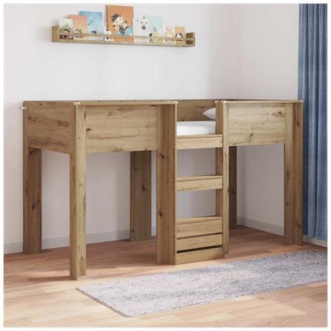 Letto a Castello per Bambini Rovere artigianale 75 x 190 cm - Foto 2