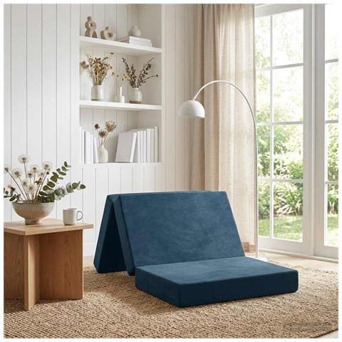 Divano Letto Pieghevole 80 x 67 x 45 cm Blu - Foto 2