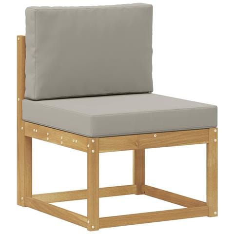 Set di divani da esterno Bianco e Grigio Chiaro 59 x 63 x 73 cm - Foto 1