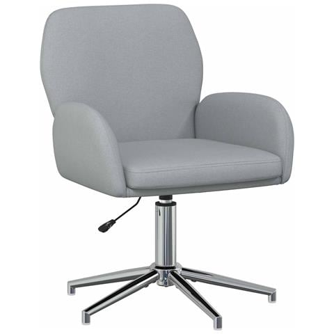 Sedia da scrivania girevole 54 x 58 x 90 cm Grigio Chiaro - Foto 1