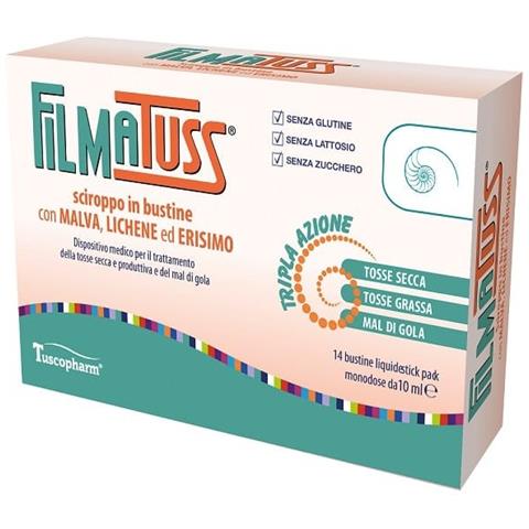 Filmatuss Sciroppo 14 Bustine Liquid Stick Pack da 10 ml - Foto 1
