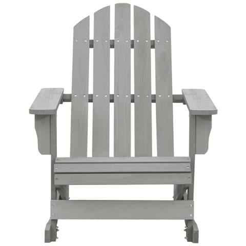 Sedia a Dondolo da Giardino in Legno Grigio - Foto 2