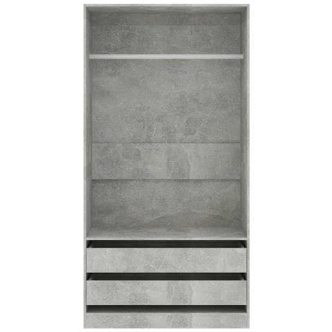 Armadio Grigio Cemento 100x50x200 cm in Legno Multistrato - Foto 2